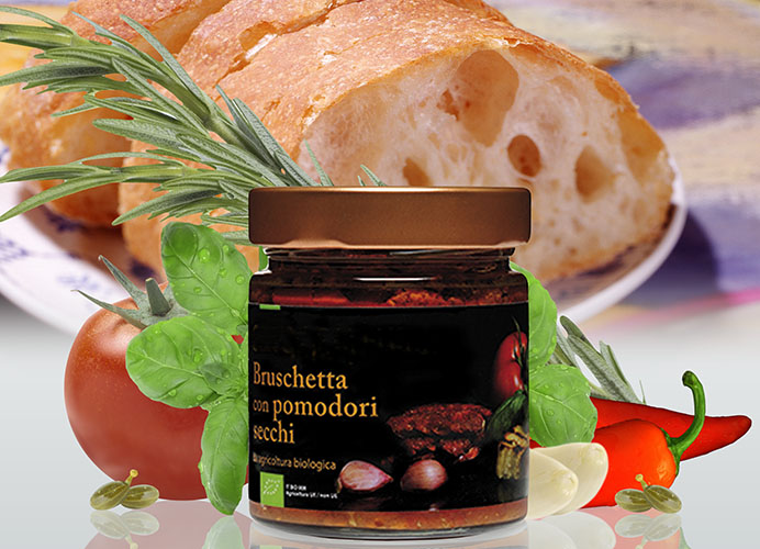Bio Condimenti per Bruschetta con Pomodori Secchi